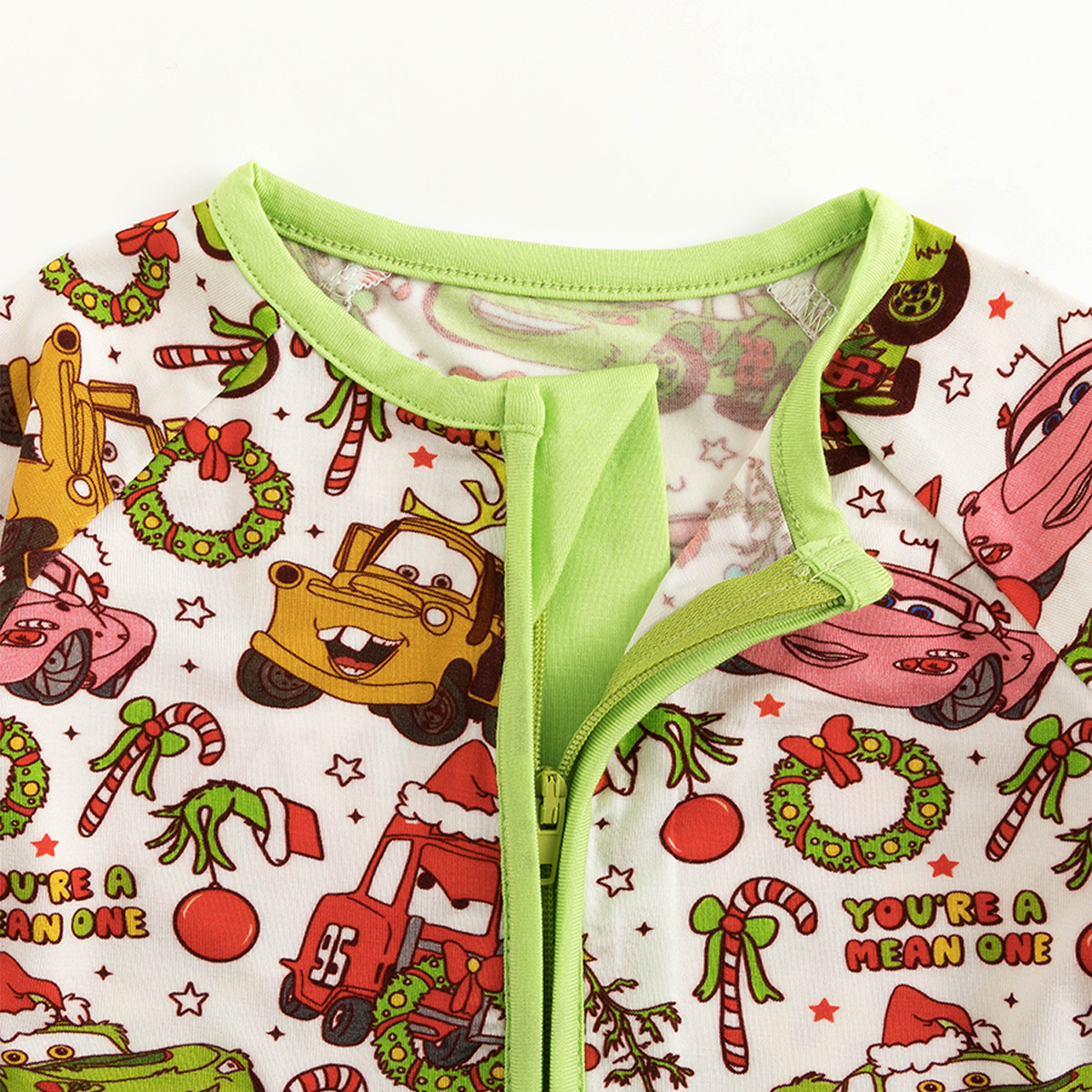 Christmas Toy Pals Baby Bamboo Zipper Romper Pajamas