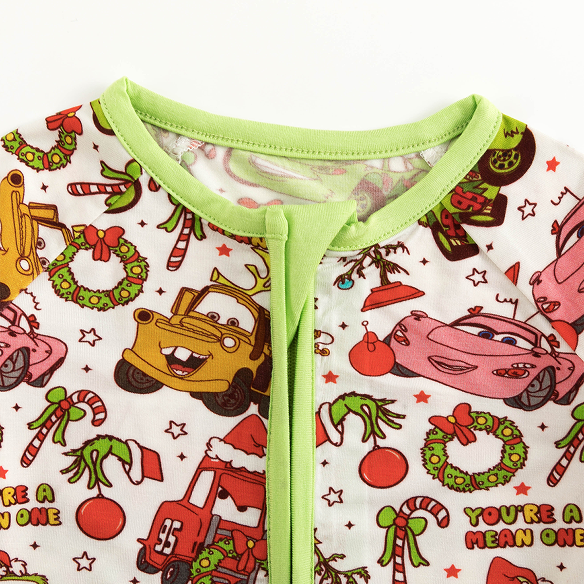 Christmas Toy Pals Baby Bamboo Zipper Romper Pajamas