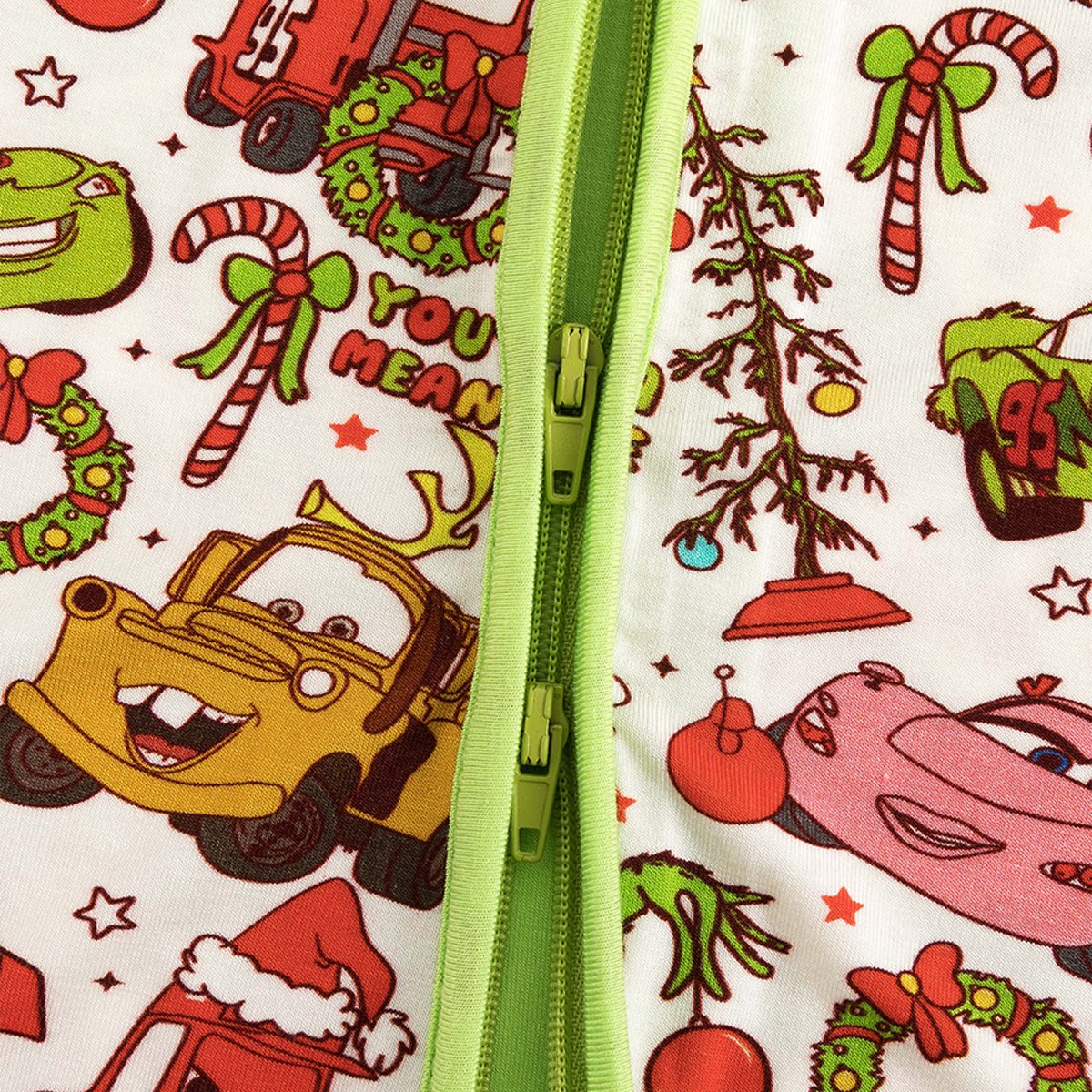 Christmas Toy Pals Baby Bamboo Zipper Romper Pajamas