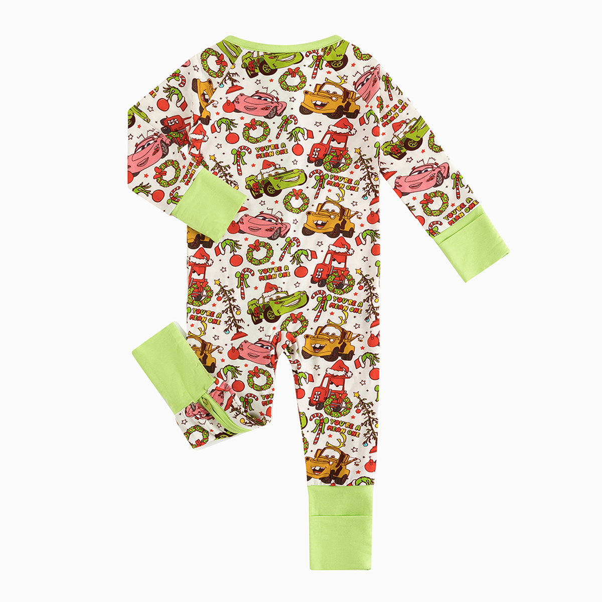 Christmas Toy Pals Baby Bamboo Zipper Romper Pajamas