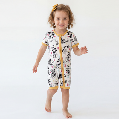 Sweat à capuche à manches courtes et fermeture éclair pour bébé Liberty Mouse