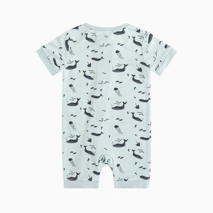 Jellyfish Dolphin Bamboo Short Bamboo Zippy Baby Romper
