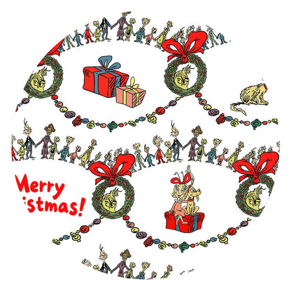 Christmas Green Face Cheer Bamboo Family Matching Pajamas）