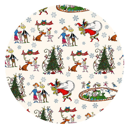 Christmas Snowflake Green Face Dog Bamboo Family Matching Pajamas