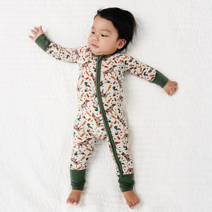 Hound Duck Bamboo Zipper Romper Pajamas
