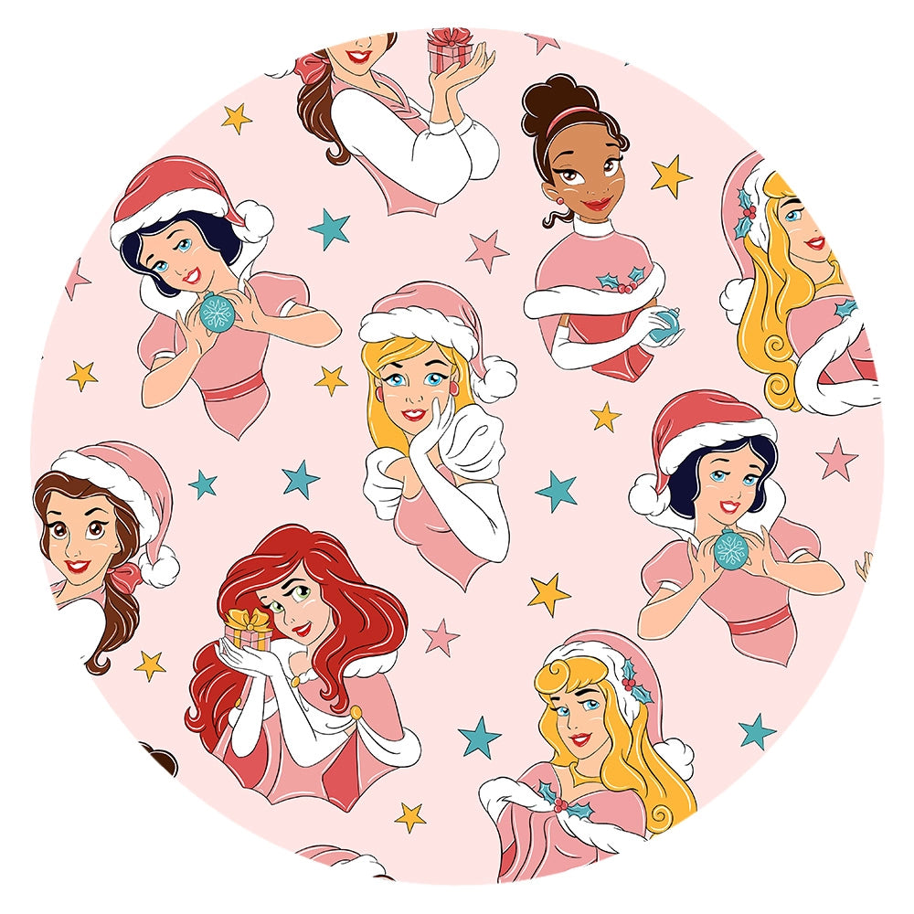 Christmas Pink Princess Kids Bamboo Two-Piece Pajama Set