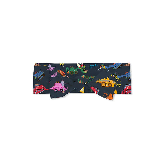 Dinosaur Digger Bamboo Headband Bow