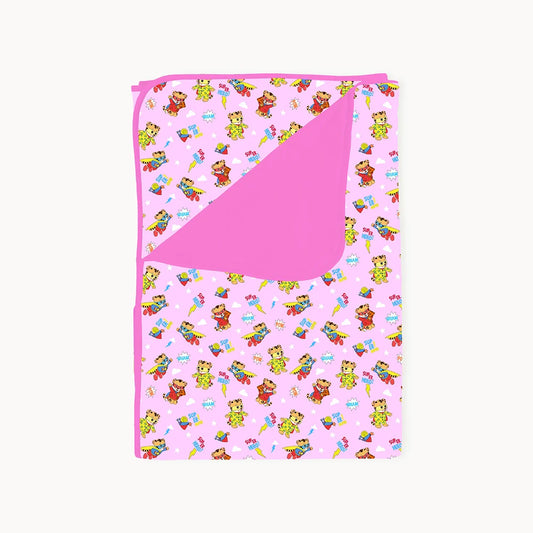 Tiger Neighbor Pink Bamboo Blanket