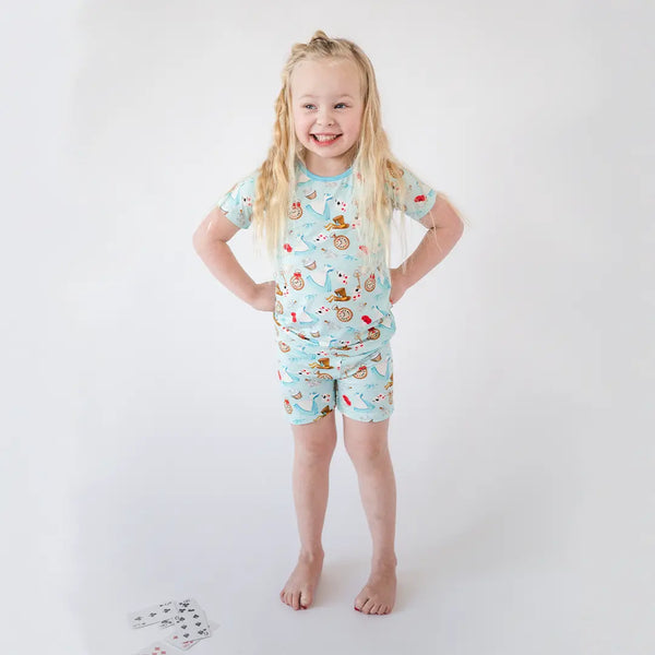 Bamboo short sleeve pajama set for kids